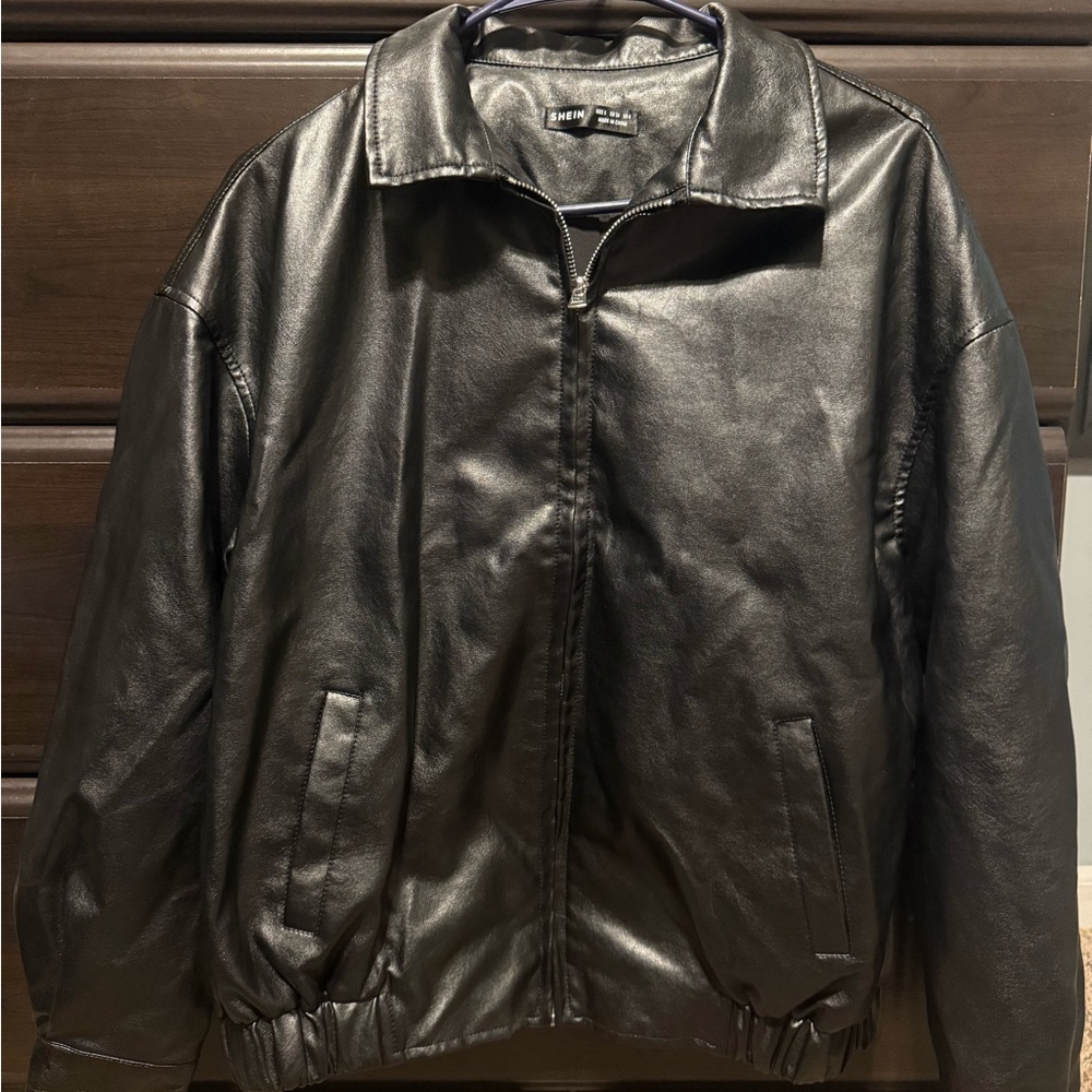 SOLD NOT FOR SALE- Black Faux Leather Jacket